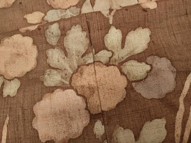 平和屋着物●訪問着　紬地　刺繍　草花文　仮絵羽　正絹　逸品　未使用　CABD7461ut