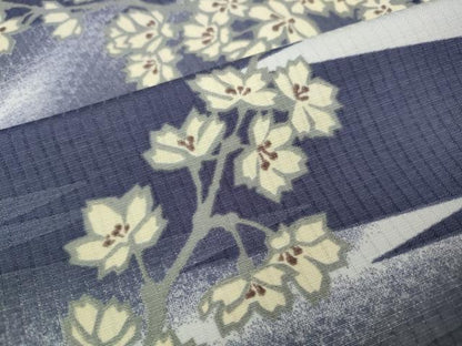 平和屋着物●小紋　霞枝桜文　洗える着物　CABD7468ut