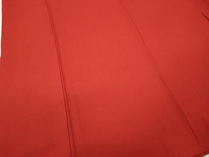 平和屋着物●豪華振袖　色無地　猩々緋色　正絹　逸品　CABD7471ut