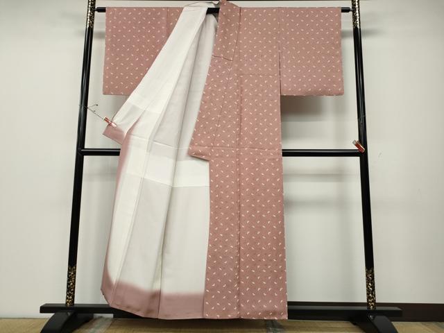 平和屋着物●上質な小紋　蔦の葉立涌文　金彩　正絹　逸品　CABD7478ut