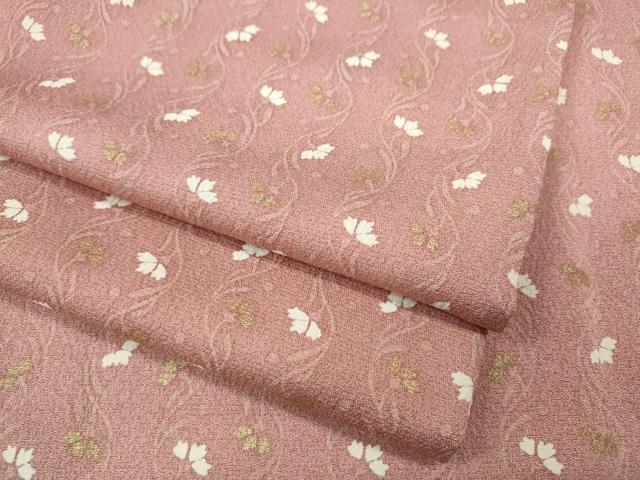 平和屋着物●上質な小紋　蔦の葉立涌文　金彩　正絹　逸品　CABD7478ut