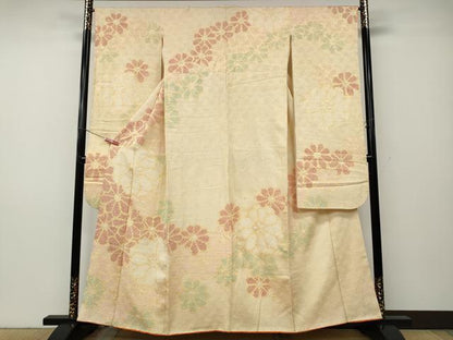平和屋着物●豪華振袖　総絞り　舞花文　正絹　逸品　CABD7489ut
