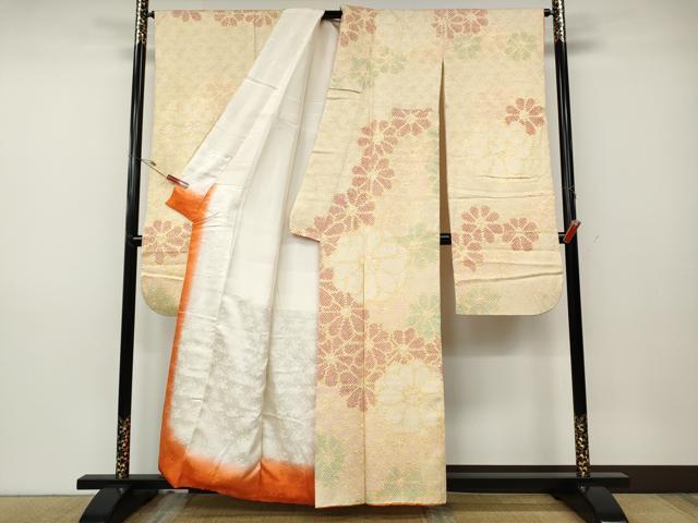 平和屋着物●豪華振袖　総絞り　舞花文　正絹　逸品　CABD7489ut
