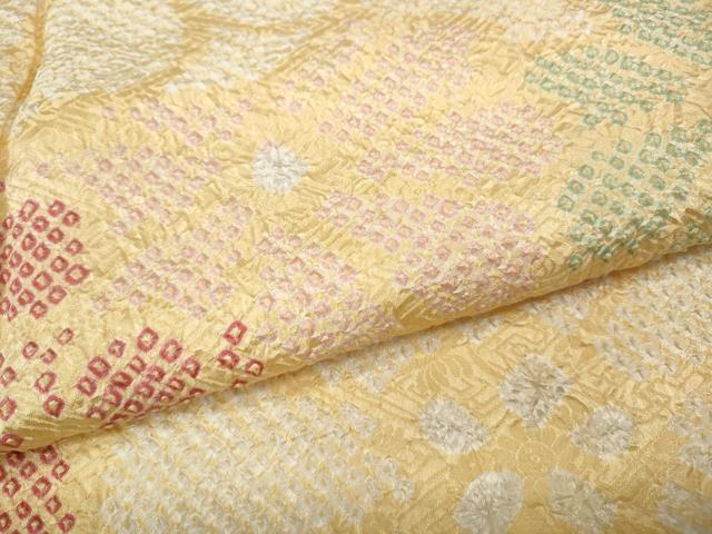 平和屋着物●豪華振袖　総絞り　舞花文　正絹　逸品　CABD7489ut