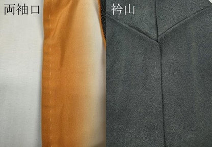 平和屋着物●江戸小紋　鮫小紋柄　黒地　正絹　逸品　CABD7492ut