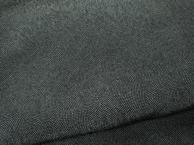 平和屋着物●江戸小紋　鮫小紋柄　黒地　正絹　逸品　CABD7492ut