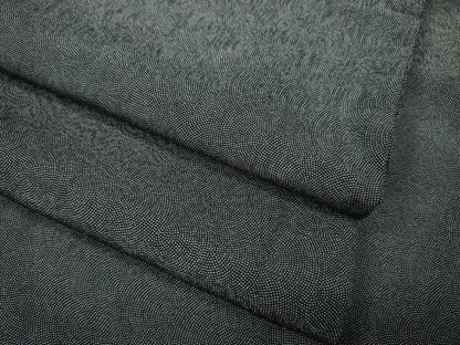 平和屋着物●江戸小紋　鮫小紋柄　黒地　正絹　逸品　CABD7492ut