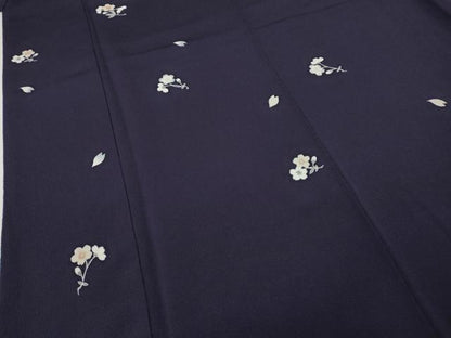 平和屋着物●洛楽人工房　訪問着　舞桜文　鬼しぼ縮緬　正絹　逸品　CABD7499ut