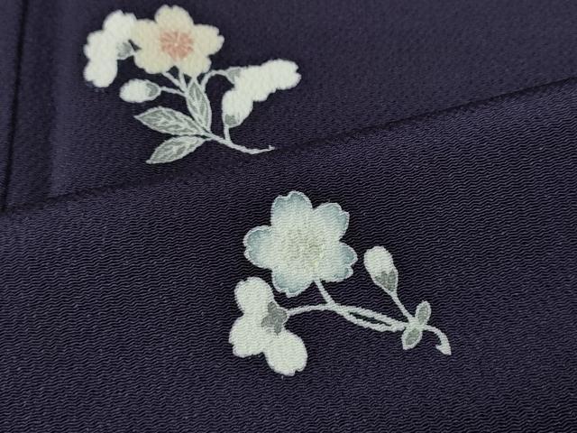 平和屋着物●洛楽人工房　訪問着　舞桜文　鬼しぼ縮緬　正絹　逸品　CABD7499ut