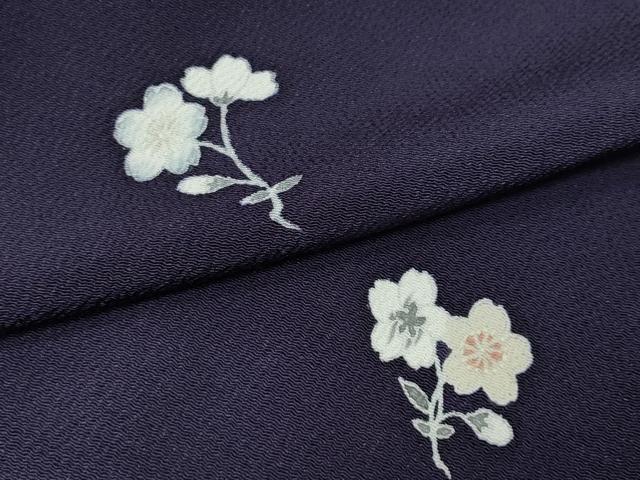 平和屋着物●洛楽人工房　訪問着　舞桜文　鬼しぼ縮緬　正絹　逸品　CABD7499ut
