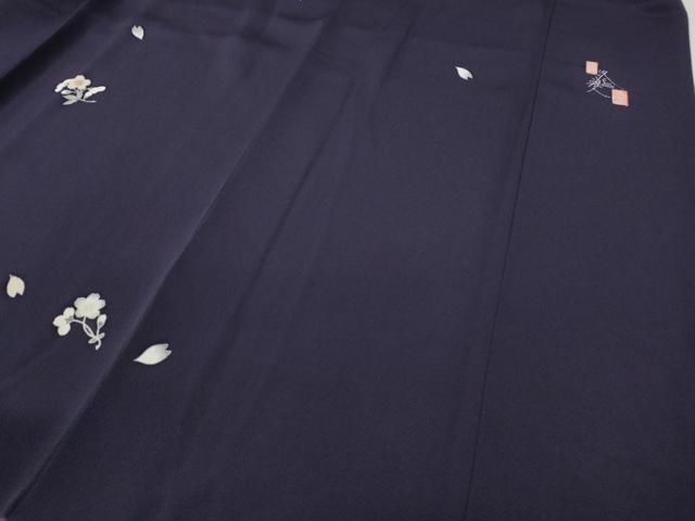 平和屋着物●洛楽人工房　訪問着　舞桜文　鬼しぼ縮緬　正絹　逸品　CABD7499ut