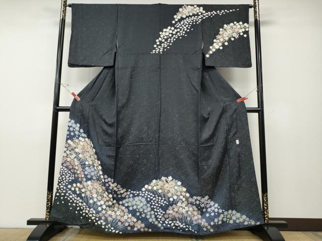 平和屋着物●越後十日町の一流染匠　桐屋・翠山工房　徳永憲峯　訪問着　辻が花　絞り　暈し染め　金通し地　正絹　逸品　CABD7501ut