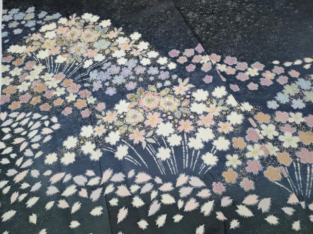平和屋着物●越後十日町の一流染匠　桐屋・翠山工房　徳永憲峯　訪問着　辻が花　絞り　暈し染め　金通し地　正絹　逸品　CABD7501ut