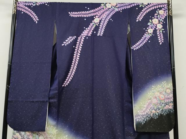 平和屋着物●豪華振袖　作家物　辻が花　絞り　暈し染め　金通し地　正絹　逸品　CABD7502ut