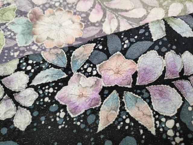 平和屋着物●豪華振袖　作家物　辻が花　絞り　暈し染め　金通し地　正絹　逸品　CABD7502ut