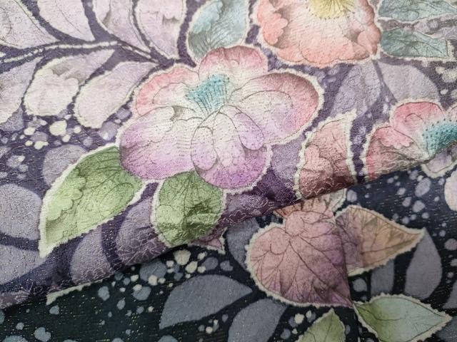 平和屋着物●豪華振袖　作家物　辻が花　絞り　暈し染め　金通し地　正絹　逸品　CABD7502ut