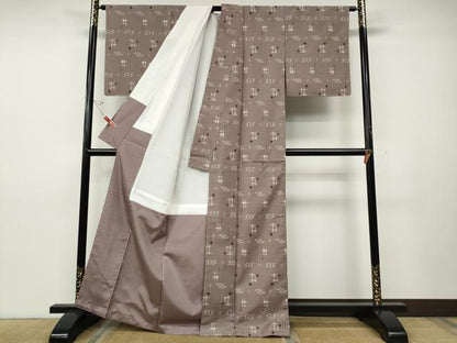平和屋着物●本場琉球絣　正絹　逸品　未使用　CABD7505ut