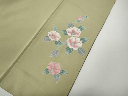 平和屋着物●訪問着　草花文　暈し染め　金彩　正絹　逸品　CABD7506ut