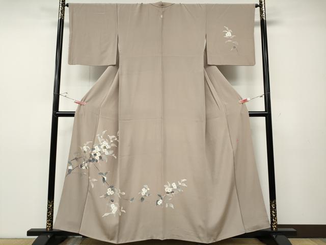 平和屋着物●本加賀友禅作家　南克治　訪問着　枝花文　正絹　逸品　CABD7511ut