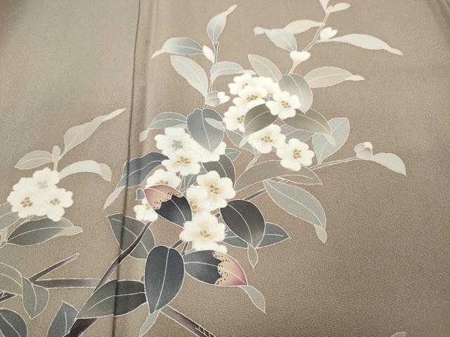 平和屋着物●本加賀友禅作家　南克治　訪問着　枝花文　正絹　逸品　CABD7511ut