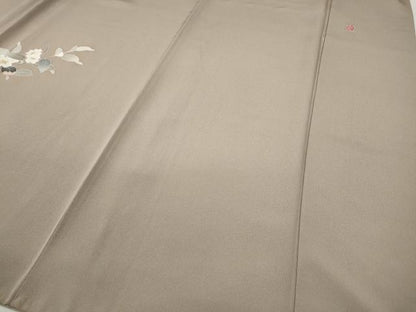 平和屋着物●本加賀友禅作家　南克治　訪問着　枝花文　正絹　逸品　CABD7511ut
