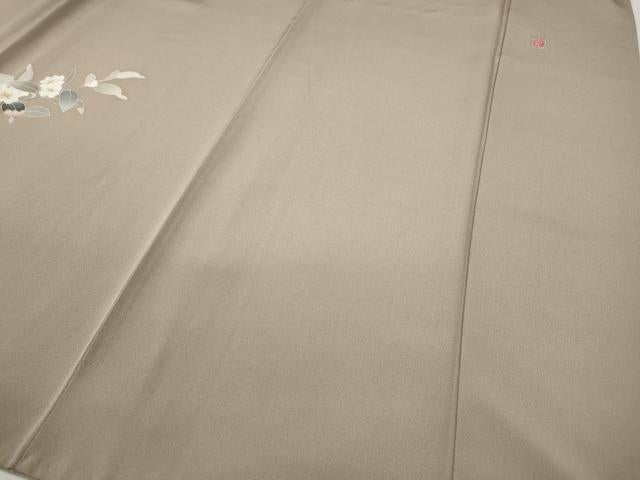 平和屋着物●本加賀友禅作家　南克治　訪問着　枝花文　正絹　逸品　CABD7511ut