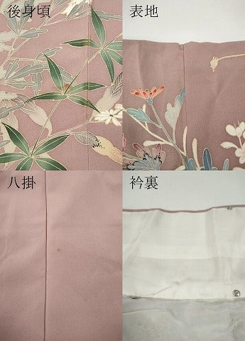 平和屋着物●本加賀友禅作家　三浦江子　訪問着　草花文　小田急百貨店扱い　正絹　逸品　CABD7514ut