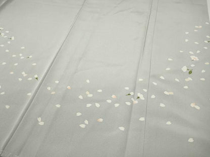 平和屋着物●訪問着　友禅　枝桜文　正絹　逸品　CABD7517ut