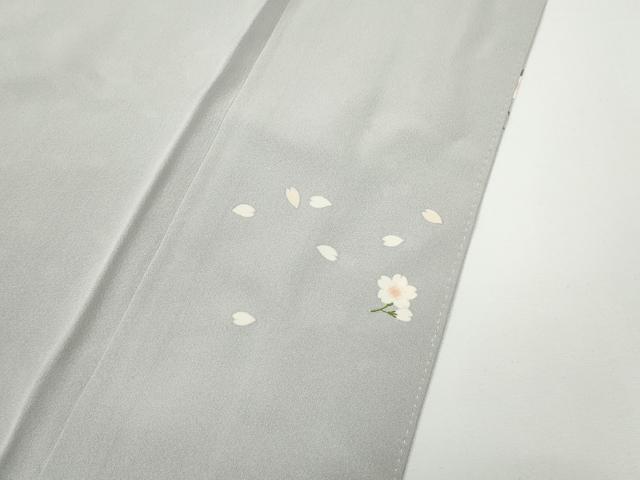 平和屋着物●訪問着　友禅　枝桜文　正絹　逸品　CABD7517ut