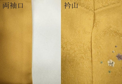 平和屋着物●豪華振袖　絞り　刺繍　流水舞花文　暈し染め　銀通し地　正絹　逸品　CABD7520ut