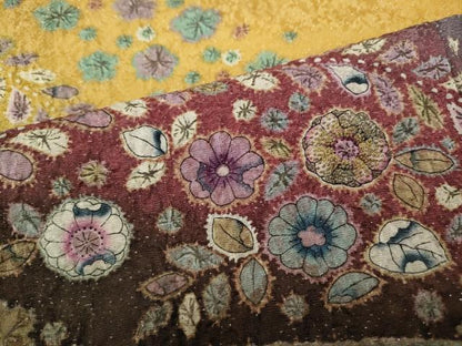 平和屋着物●豪華振袖　絞り　刺繍　流水舞花文　暈し染め　銀通し地　正絹　逸品　CABD7520ut