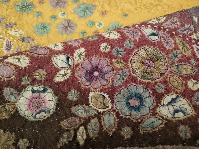 平和屋着物●豪華振袖　絞り　刺繍　流水舞花文　暈し染め　銀通し地　正絹　逸品　CABD7520ut