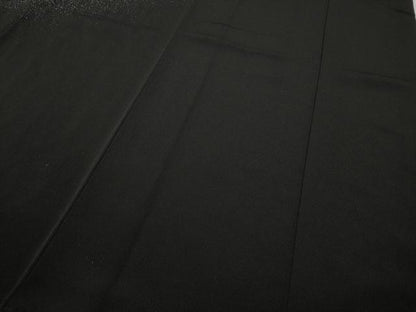 平和屋着物●訪問着　霞文　黒地　鬼しぼ縮緬　正絹　逸品　CABD7530ut