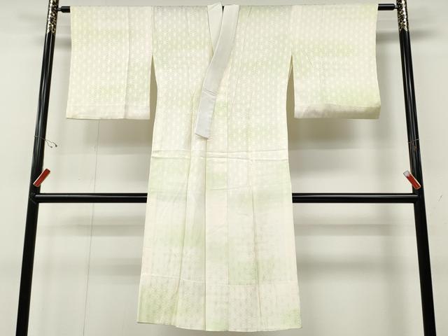平和屋着物●長襦袢　無双仕立て　麻の葉地紋　正絹　逸品　CABD7534ut