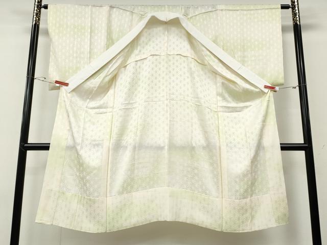 平和屋着物●長襦袢　無双仕立て　麻の葉地紋　正絹　逸品　CABD7534ut