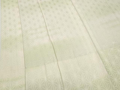 平和屋着物●長襦袢　無双仕立て　麻の葉地紋　正絹　逸品　CABD7534ut