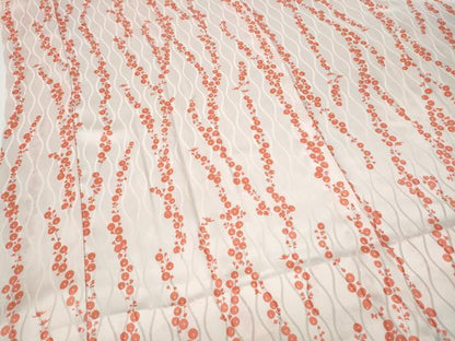平和屋着物●長襦袢　無双仕立て　草花文　正絹　逸品　CABD7535ut
