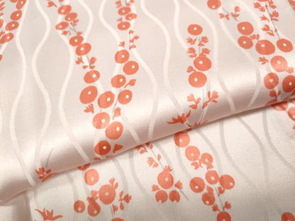 平和屋着物●長襦袢　無双仕立て　草花文　正絹　逸品　CABD7535ut