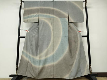 平和屋着物●訪問着　霞文　たたき染め　正絹　逸品　CABD7538ut