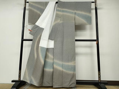 平和屋着物●訪問着　霞文　たたき染め　正絹　逸品　CABD7538ut