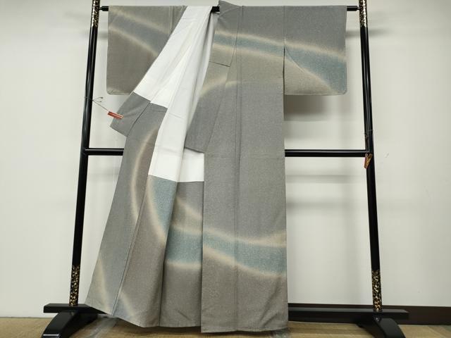 平和屋着物●訪問着　霞文　たたき染め　正絹　逸品　CABD7538ut