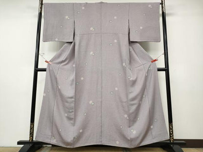 平和屋着物●上質な小紋　雪輪文　正絹　逸品　CABD7539ut