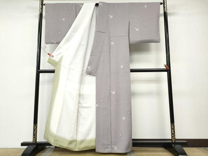 平和屋着物●上質な小紋　雪輪文　正絹　逸品　CABD7539ut