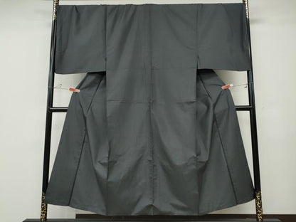 平和屋着物●男性　本場染大島紬　格子柄　キングサイズ　正絹　逸品　CABD7545ut