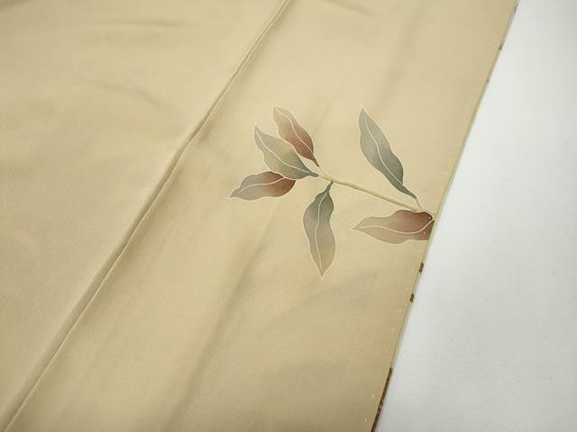 平和屋着物●訪問着　作家物　草花文　シルエット　金糸　正絹　逸品　CABD7546ut