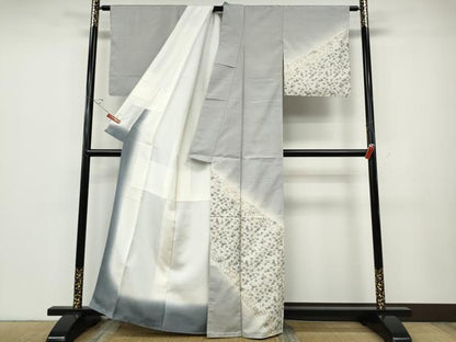 平和屋着物●訪問着　紬地　辻が花　正絹　逸品　CABD7547ut