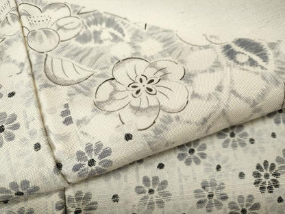 平和屋着物●訪問着　紬地　辻が花　正絹　逸品　CABD7547ut