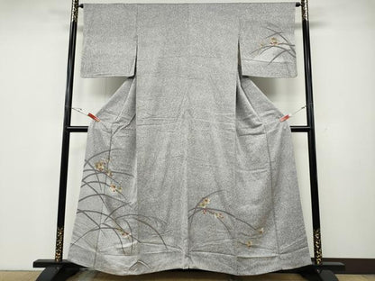 平和屋着物●訪問着　南天蔦の葉文　金彩　正絹　逸品　CABD7551ut