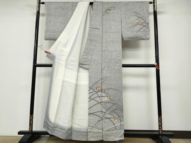 平和屋着物●訪問着　南天蔦の葉文　金彩　正絹　逸品　CABD7551ut