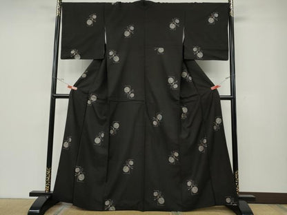 平和屋着物●本場大島紬　9マルキ　地空き　鞠文　正絹　逸品　CABD7553ut